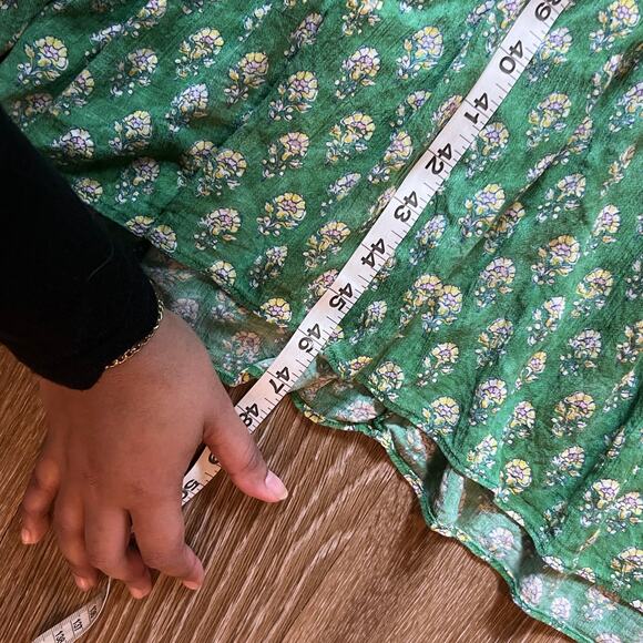 Zara Green print midi dress Large 3123566 - Picture 5 of 8
